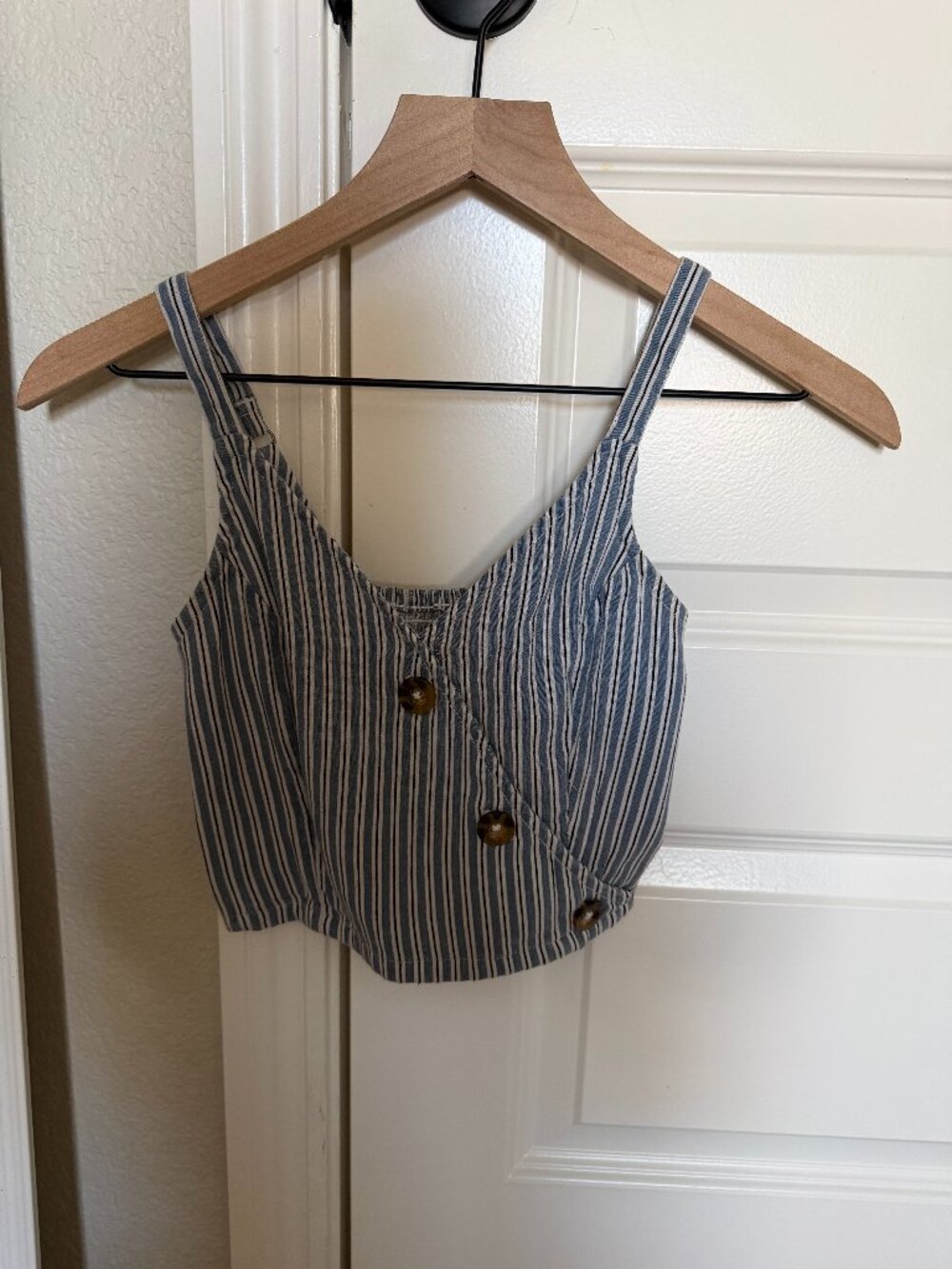 American Eagle Cropped Striped Tank Top